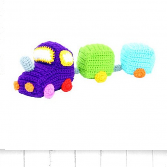 crochet train soft toy